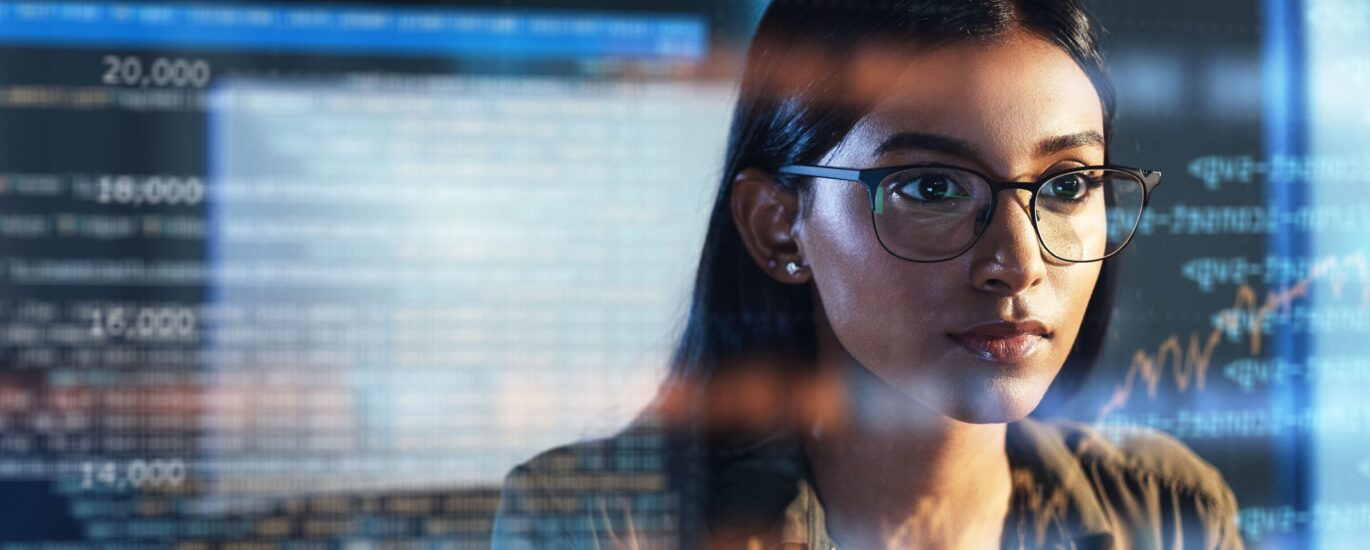 a woman looking at the camera
